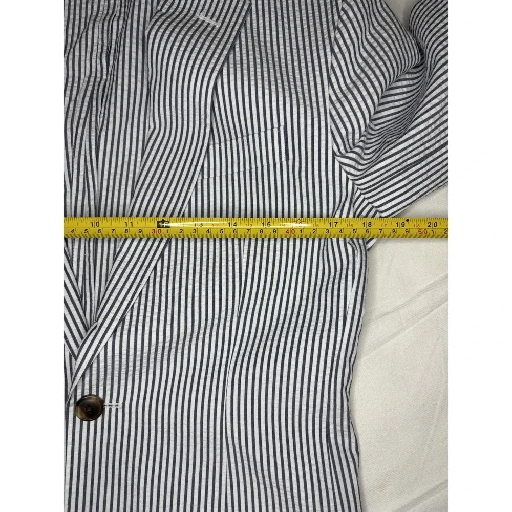 J.Crew Thompson Blue & White Striped Seersucker Blazer Men's 34R NWT $398 Decon